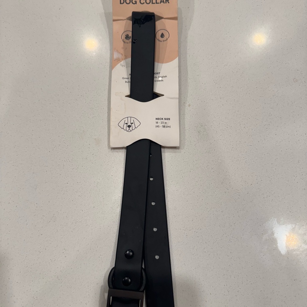 Elegant Black Dog Collar